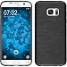 Produktbild PhoneNatic Case für Samsung Galaxy S7 Edge Hülle Silikon silber brushed Cover Galaxy S7 Edge Tasche Case