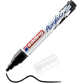 Edding 5100 acrylic marker medium - black - 1 waterproof acrylic marker - 2-3 mm with round tip