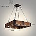 Produktbild CHQSXYSJ Prägnante Vintage Mini Traditionelle Anhänger Lampen/Klassische Pendelleuchten Industrial Fan Kronleuchtern Und Retro Internet Cafes Cafe Kantholz Orbit Kreative Restaurant Licht, 50 * 10 CM