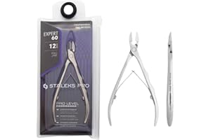 STALEKS PRO by Natury Nails Professional Nail Clippers 12 mm Special Pedicure Stainless Steel Expert 60-12, NE-60-12