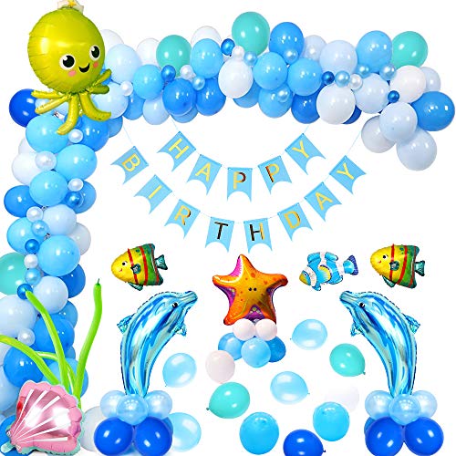 Amycute 13 Pcs Mickey Fiesta De Cumpleanos 2 Ano Decoracion Globos De Cumpleanos Mickey Azul Numero 1 Globo De Papel De Aluminio Y Globo De Latex Negro Azul Para Happy Birthday Ninos De 2 Ano