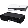 MAINDAIS Horizontal Dust Cover For PS5 games Console Dust Guard With Back Cable Port For Playstation 5 Console Digital & Disk Version Protects from Dust Water and Scratches – (Black MDPS5HC-101)