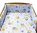 BABY TODDLER JUNIOR BED COT BUMPER 35 cm x 150 cm (13.8" x 59") Blue Bear