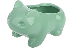 Fayemint Succulent Planteur Pot, Pots d'art en céramique Mignons, Fleurs Bricolage Peinture Art Vase, Planteur Mini Planteur Bureau décoratif Artisanat, Vert