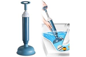 NAVESO Desatascador WC, Desatascador Tuberias Profesional, Desatascador Émbolo de Inodoro de alta Presión, Desatascador Fregadero, Desatascador Inflable para Inodoro para Baño Cocina