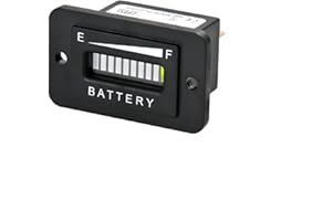 HonorMeet 48V LED Golf Cart Fuel Gauge Meter, Lead Acid Battery Level Monitor, Battery Percentage Meter for Golf Cart Club Car Forklift Electric Vehicle Star Car Stacking Machine. (Lead Acid)