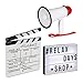 Produktbild 3 tlg. Film-Set, Light Box LED, Megafon 10 Watt, Filmklappe Holz, Leuchttafel mit 85 Zeichen, Flüstertüte, Regieklappe
