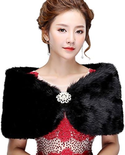 DESHE Wedding Fur Wraps Shawls for Women Style 10