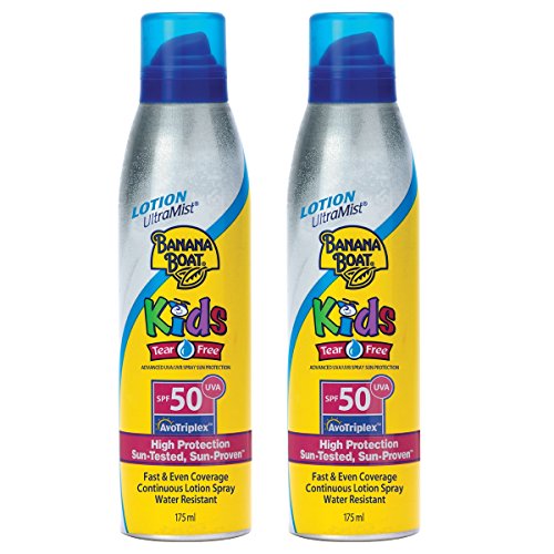 Banana Boat Lotion UltraMist Kids SPF 50 Sunscreen, 6 Ounces, 2 Pack