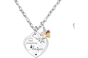 Lumengqi Regalo para la Abuela. Colgante/Collar de Acero Inoxidable Brillante Antialérgico, con Mensaje Grabado y Cadena de 60 cm