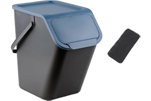 Go Practic Waste Separation System with Carbon Filter - Click Lid Bin, 25L
