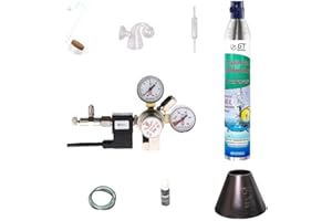 Hiwi CO2 Anlage Acryl 425 mit Wassersprudelflasche Profi1 (kompatibel zu Sodastream u.a.) 1 Flasche