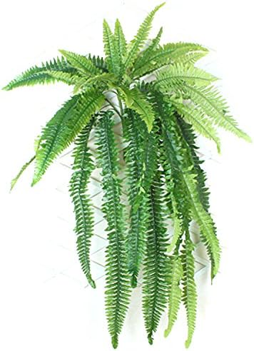 GIVESURPRISE Artificial Plant Mephrolepis Phoenix-Tail Fern 3-1/4-Feet Decorative Fern Bush Plant
