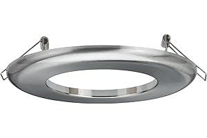 Paulmann 92506 Adattatore per lampade da Incasso Ø 130 mm Converter Diametro di Installazione da 75-120 mm a 68-70 mm Pezzo Intermedio, Ferro Spazzolato