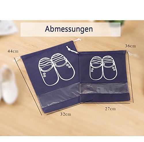 FunYoung Schuhbeutel mit Zugband Wasserabweisend 10er Set - 4