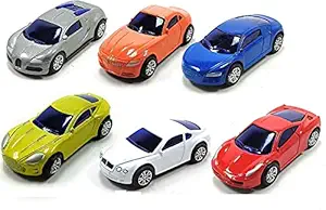 THE NG ART?Die-Cast Unbreakable Mini Alloy Metal Car Mini Series Pull Back Action Car Set of 6 Cars for Kids | Pull Back Sport Car Set|Multicolor
