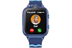 CARNEEDI Smartwatch dla dzieci z GPS i telefonem 4G Smart Watch dla dzieci z połączeniami wideo SOS, tryb szkolny, powiadomienie o wibracjach, wodoszczelny, dla chłopców i dziewczynek