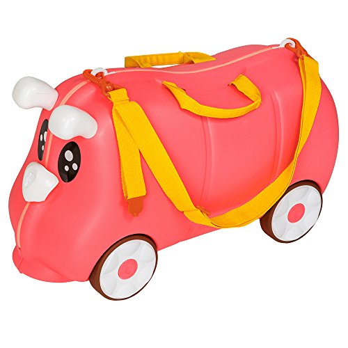 Preisvergleich Produktbild TecTake Kinder Hartschalen Koffer Ziehkoffer mit gummierten Rädern inkl. Trageriemen pink