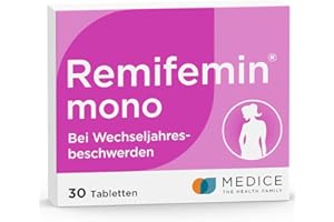 Remifemin mono 30 Tabletten - Medikament für Wechseljahre - bei leichten bis mittleren Wechseljahresbeschwerden - hormonfrei - pflanzliches Arzneimittel