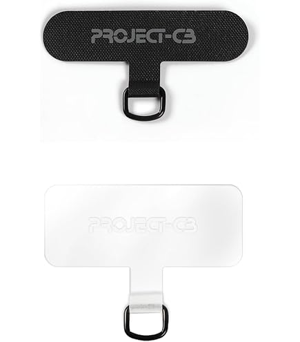 Lot De 2 Attaches Téléphone Sans Adhésif - Patch Fin 0,4mm Pour Coques Complètes, Compatible Lanières Et Anneaux (Noir)