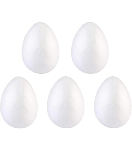 4 Große Styroporeier Zum Basteln & Befüllen - Weiß, 12 Cm Hoch, Ideal Für Osterdeko & Geschenke