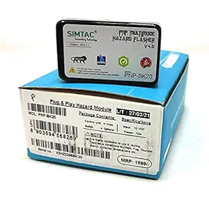 SIMTAC Plug & Play Hazard Flasher Module with Control Switch Waterproof 20 Patterns, Hazard Flasher Module Compatible with/for KTM Motorcycles (Duke 390)