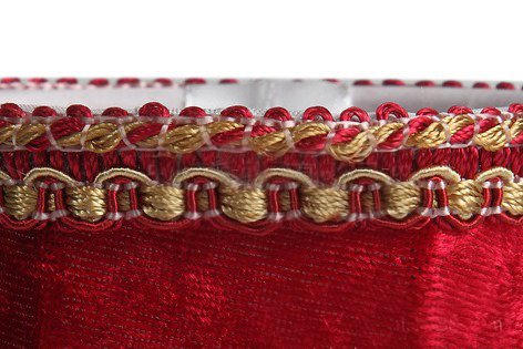 Splink 2 Pcs Lampenschirm E12/E14 Organza Stoff Stehlampe Tischlampenschirm mit Gold Trim Vintage Barockstil Stil 80*120*110mm - 6