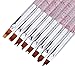 Produktbild fanxing Gemälde Werkzeuge DIY 8 French Acryl Gel Malen Stift-Set Nail Art Pinsel Maniküre Zeichnen Werkzeuge, mehrfarbig