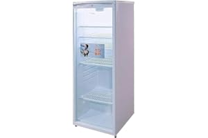 Super General 275 Liters Layered Glass Single Door Chiller SGSC256, R600a, Child lock, 5 Adjustable Wired Shelves, Lock and Key, 55 cm x 58 cm x 144 cm (W x D x H), 1 Year Warranty