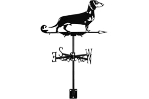 Dedjgoo Metal Animal Weather Vane Roof Weather Vane Standing Decor for Outdoor Farm Yard