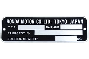 ‎ERSATZTEIL VON MMM Typenschild für Honda