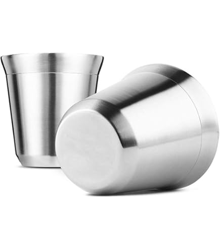 Espressotassen Set 2-tlg. - 80ml Dickwandige Tassen Aus Edelstahl