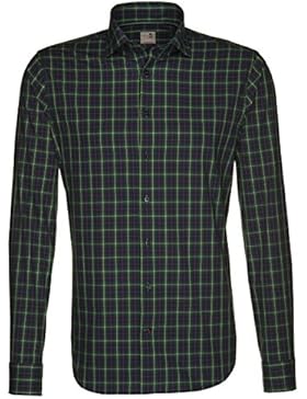 Seidensticker Herren Hemd Schwarze Rose Slim Fit grün / mehrfarbig kariert Gr. 38 - 46 / 229515.77