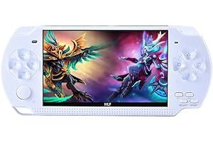 HLF Video Game Console 4.3 inch 8GB Built-in 2000 Retro Classic Games for Multiple Simulators Game can save multiple progress Video/Music/E-Book Portable Console Gift for Boyfriend/children(White)