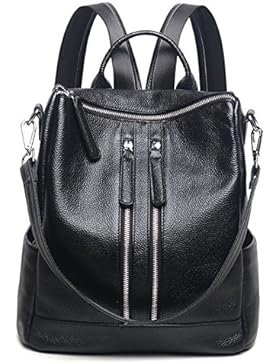 YAAGLE Damen echt Büffelledertasche moderne multifunctionale Schultertasche weiche Leder wasserdichte Rücksack