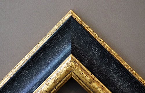 Spiegel Wandspiegel Badspiegel Flurspiegel Garderobenspiegel – Über 200 Größen – Acta Schwarz – Gold 6,7 – Außenmaß des Spiegels 50 x 110 – Wunschmaße auf Anfrage – Antik, Barock - 4