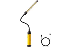 Napatyre Baladeuse LED Mecanicien, Lampe de Travail LED Rechargeable à col de Cygne Flexible à 360°, 1000 Lumens 3 Modes Lampe Torche avec Base Magnétique pour for Garage, Camping, Emergency