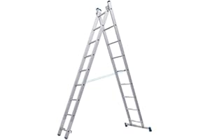 TUBESCA COMABI Déstockage - Tubesca - Echelle transformable 2 plans 9+9 échelons Haut. d'accès max 5,13m - STARLINE S+