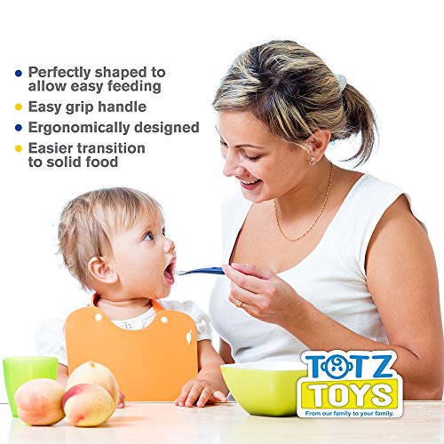 Baby-Löffel von Totz Toyz – 4 Premium Qualität Abstill-Löffel mit biegbarer Löffelspitze – stabiler Griff für Eltern und Kind - 3