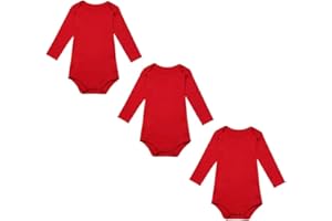 BINIDUCKLING Body Shaping Bebé-Niños Conjuntos，Ropa de una Pieza para Bebé， Mameluco Traje Recién Nacido ，Manga Larga，Pack de ３，0－２４M