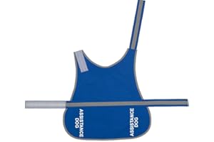 Spoilt Rotten Pets 'Assistance Dog' High Visibility Lightweight Coat Hi Viz Safety Vest For Dogs (Blue, Large)