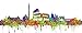 Produktbild Mega Angebot Wandbilder Leinwand Panorama Street art Kölner Künstler-Skyline - 100x 40 cm Punkt und Bunt Kunstbruder -Skyline - Kunst Druck auf Leinwand (Rom)