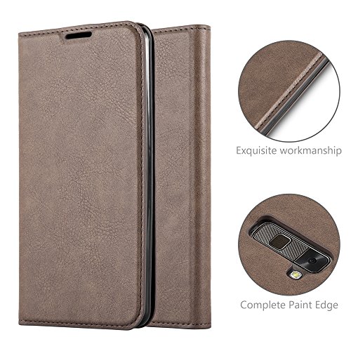 LG STYLUS 2 Funda Estilo Libro de Cuero Sint  tico en MARR  N CAF   de Cadorabo  Dise  o IM  N INVISIBLE      Cubierta Protectora con Cierre Magn  tico  Tarjetero y Funci  n de Suporte     Protecci  n Carcasa Caja Etui Case Cover