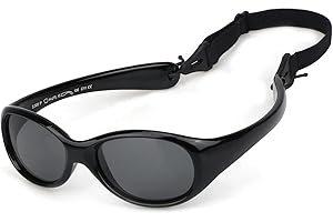 Hifot bébé garçon fille lunettes de soleil, protection UV Polarisé Bambin lunettes de soleil, enfants lunettes de soleil temples Non pliable - 6 mois à 2 ans