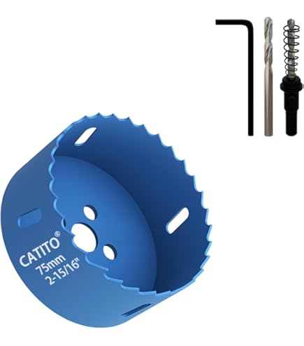 Laiwei Gatenzaag, 8,5 cm, gatenzaag, 85 mm, voor het boren van hout, plaatstaal en aluminium profielen, gipsplaten muren, pvc en andere materialen, elektrisch boorgereedschap (85 mm