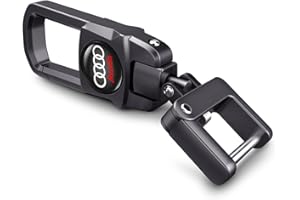 LABSTANDARD for Audi Keyring, Metal keychain fit for Audi A1 A3 RS3 A4 A5 A6 A7 RS7 A8 Q3 Q5 Q7 R8, Unisex Key Chain for Car Accessories, Black