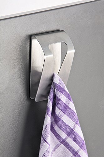 Fackelmann 61452 Klebeklemmhaken, Handtuchhalter, 5 cm, edelstahl - 3