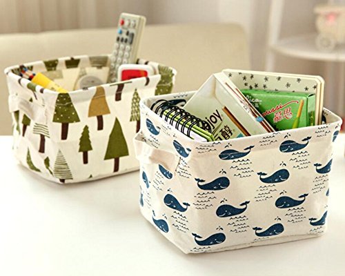 iTemer kosmetik koffer make up tasche Aufbewahrungsbox Stoff Ablagebox Tiere und pflanzen muster - 2