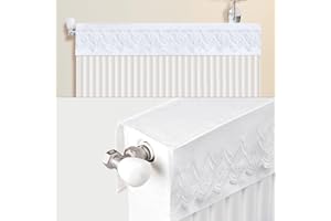 EASYBYMALL Copertura antipolvere per radiatore, protezione in tessuto, per prevenire l'accumulo di polvere e mantenere le pareti pulite, copertura antipolvere in pizzo (80 cm)