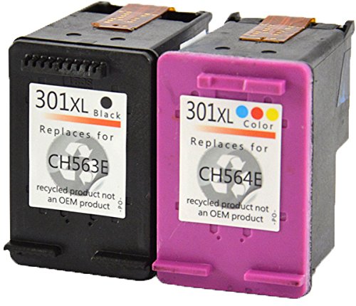 2 Druckerpatronen black + color kompatibel für HP 301 XL 301XL für HP Deskjet 1050 2050 2540 3050 Envy 4500 - 2